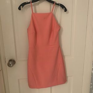 Elizabeth and James pink strapless dress